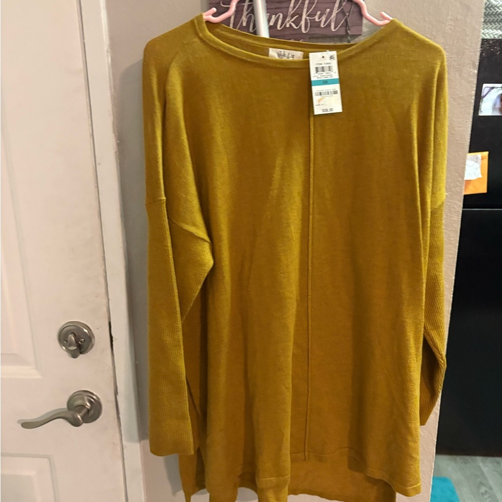 Style & Co. Women's Golden Crew Neck Sweater